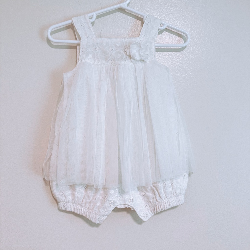 NWOT first impressions white tulle dress